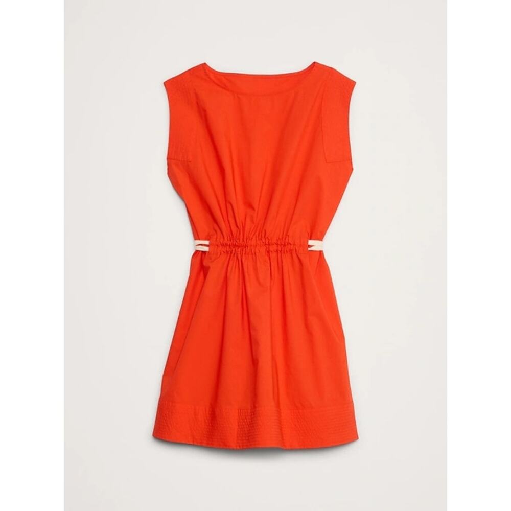 NWOT Banana Republic Cotton Poplin Cinch-Waist Mini Dress Sz XXS - Picture 2 of 9